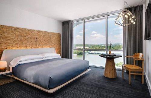 Congress Avenue Historic District Hotel | Lakeside Suite at The LINE Hotel Austin, Pet-Friendly, Onsite Swimming Pool!
