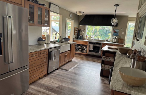 Pittsfield House | Large open floor plan. Private yet close to everything. Lovely meadow views