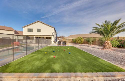 Coolidge House | Large Pool and Yard with Bocce Oasis in Coolidge!