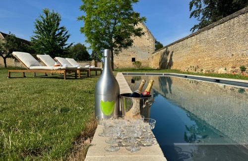 Vendeuvre Villa | Le château de Grisy -13p et sa Ferme -9p, Piscine
