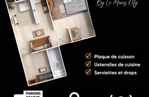 Pontlieue - Rocade Apartment | Le Comfort Lodge - 4 pers - proche circuit 24h - hyper centre