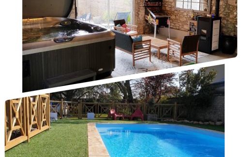Marolles Bed & Breakfast | Le Grand Cèdre Spa et sauna intérieur piscine