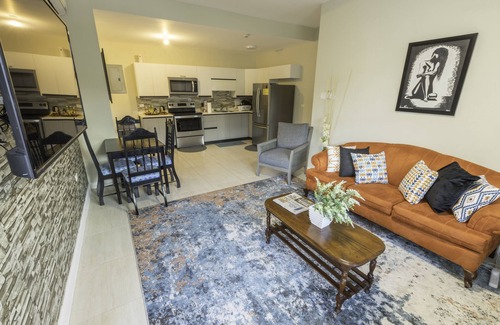 New Kingston Condo | "Le Luxe" Penthouse 1 BR Condo w/AC, complimentary Netflix, WiFi & 24/7 sec