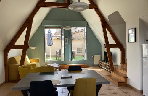 Auxerre Apartment | Le Roelens-Apartment-Luxury-Ensuite-Landmark view