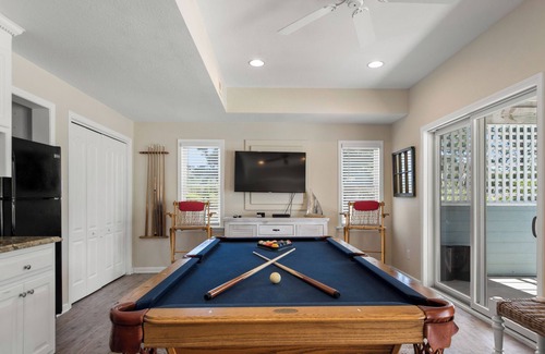 Monteray Shores House | Living On Beach Time: Private pool, Hot Tub, Rec Room w/Pool Table