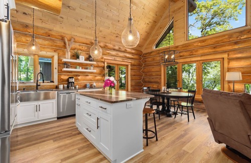 Fort Ripley Township Cabin | Log Cabin on Crow Wing Lake. Sunset views. Minutes from Brainerd.
