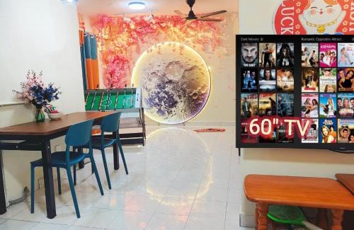 Taman Mahajaya Apartment | Lucky Cat homes , arcade machine, TVbox majong , big moon