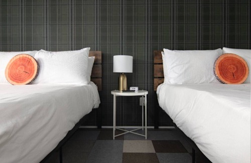 Balsam Lake Hotel | LumberJill Lodge #14 | Two Cozy Queen beds
