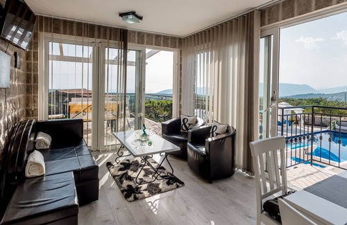 Lustica Apartment | Lustica Apartments in Mrkovi with view of the open sea.
