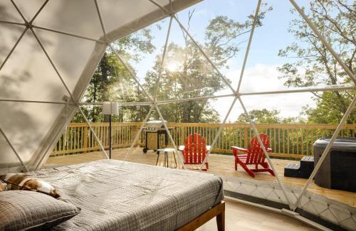 Capon Bridge House | Luxe Dome w Hot Tub, Full Bath & Mountain View