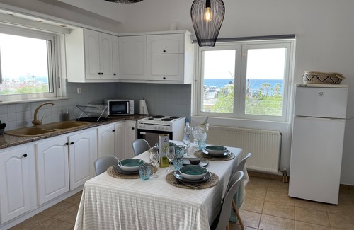 Agia Marina Villa | Luxurious 3-bedroom house with panoramic sea view 3 minutes walk from the beach