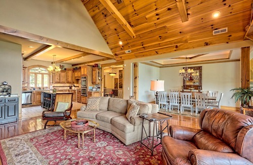 Young Harris House | Luxurious Sanctuary Summit - By Chatuge Home Concierge | Incredible Mountain & Lake Chatuge Views | Sleeps 19 | 6BR Retreat, fire pit, ping pong
