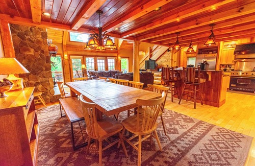 Tupper Lake Cabin | Luxurious Waterfront w/Panoramic Mountain Views, Hot Tub WIFI