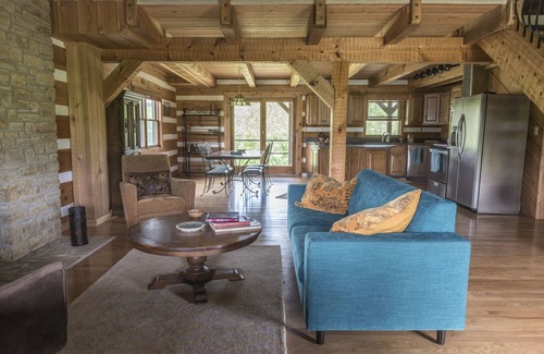 Helmsburg Cabin | Luxury cabin next to charming goat farm sanctuary!