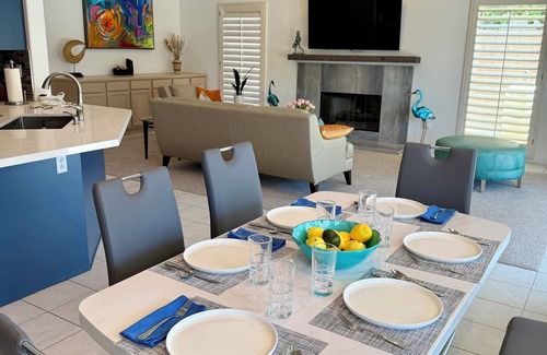 Palm Desert House | Luxury Home With Salt Water Pool &Spa & Theater Room --1.5 miles from El Paseo!
