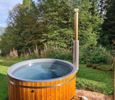 Feldberg House | Luxus-Ferienhaus Blockhaus Chalet Nr 2 Toplage am Feldberg mit Sauna, Outdoor-Hottub, Kamin auf 1300m üM