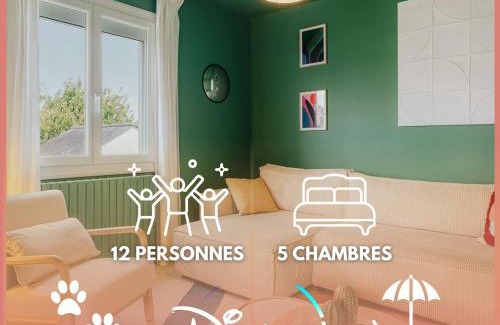Pleurtuit House | Maison Elanore - 12 pers - proche Saint-Malo