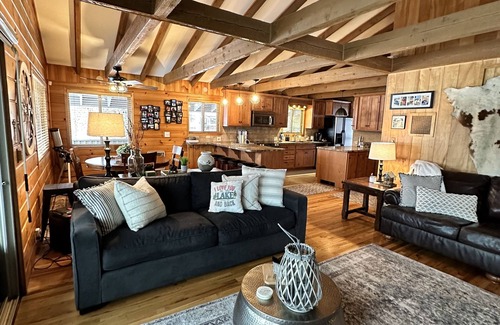 Newport House | “Margie” Sacheen Lakehouse with Private Dock and Beach