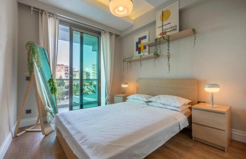Lara Apartment | Maxi Sirius Town 1-Bed Free Pool, Spa, Fast WİFİ Fitness & Beach Access