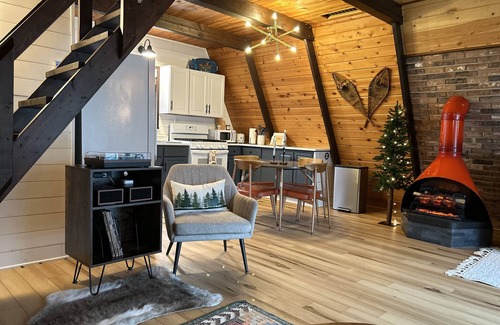 Johannesburg Ski Chalet | MCM A-frame: HOT TUB; Lake; Ski; Snowmobile; Fireplace; Nature; Cozy Getaway