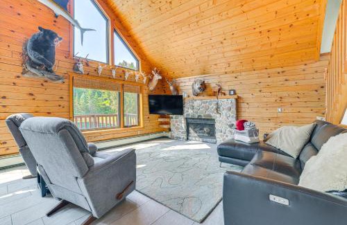 Mio House | Michigan Cabin with On-Site Fishing Pond and Deck