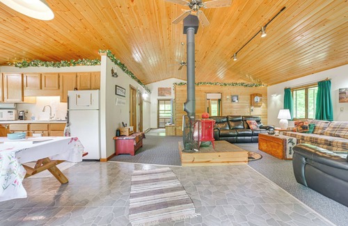 Trout Lake Cabin | Michigan Retreat on 10 Acres: Hike, Fish & Explore