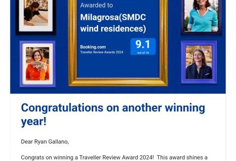 Tagaytay Apartment | Milagrosa(SMDC wind residences)