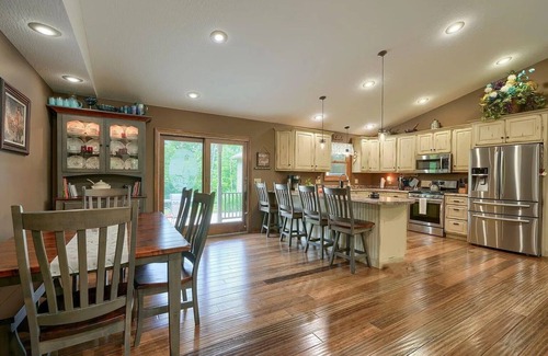 Creola Cottage | Minutes to Caves! Private Woods! Game Room & Media Room! Great for Get-togethers