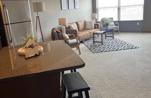 Ramsey Apartment | MN Stylish, newer, safe apt perfect for nurses!