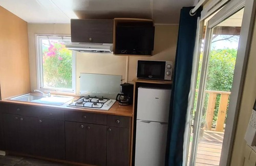 Bizanet House | Mobil Home Cigale + Clim + TV 32m2 - 2 Schlafzimmer 4 Personen