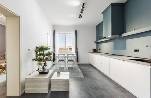 Shkoder Apartment | Modern 1BR with Scenic Views & Earthy Vibes