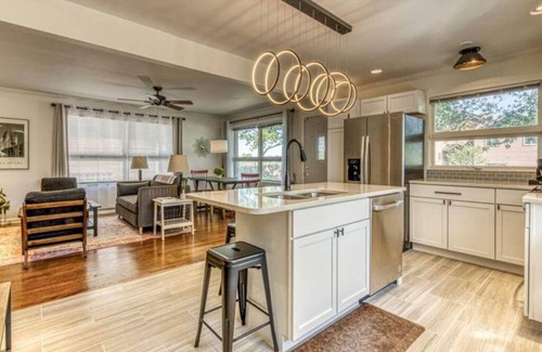 Miller Beach House | Modern Beach Bungalow, Hot tub, Firepit, Foosball, IN Dunes Nat'l Park