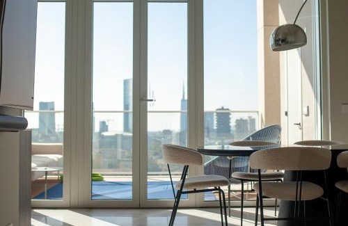 Gioia Apartment | Modern flat 16th floor - Terrace with skyline view