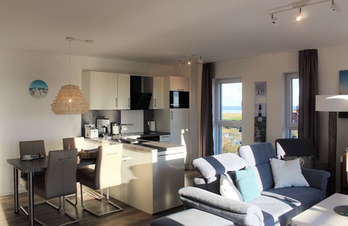 Schillig Apartment | Modern, high-quality vacation apartment, sauna, large balcony, close to the beach