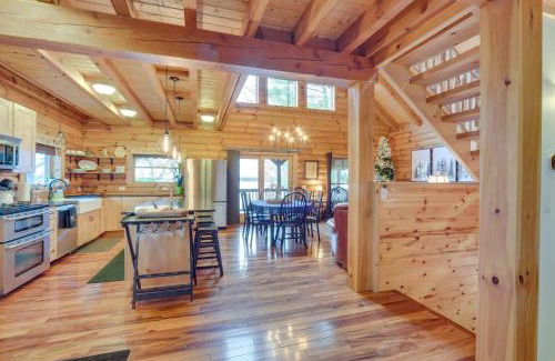 Pine City House | Modern Log Cabin with Rec Room, Steps to Lake!