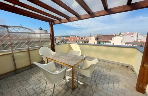 Vinohrady Apartment | Modern Quiet Attic with huge Terrace near center
