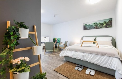 Ostend Apartment | Modern Studio good located Balcony King Bed