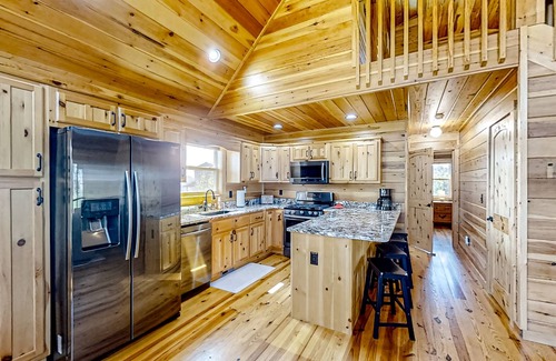 Murphy Cabin | Mountain-view cabin with screened deck, dog-friendly yard, firepit & fireplace