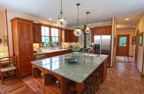 West Halifax House | Mountain view home with expansive deck, pellet stove, hot tub and outdoor shower
