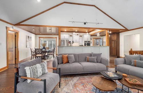 Fairview House | Mountaintop Ridge | Near Asheville with Pool, Fire Pit, and Ranging Views
