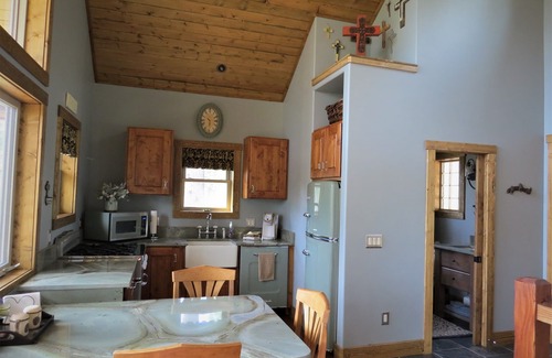 Pagosa Springs House | Nestled-in-pines, sooth-your-soul custom home with an incredible mountain view.