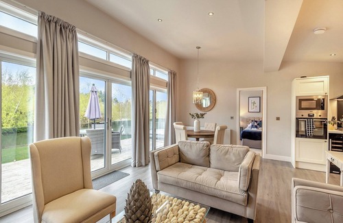 Woodhall Spa Ski Chalet | New in 2021 Modern and luxurious lodge with lakeside view.
