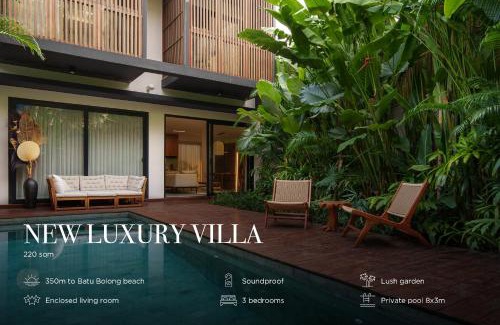 Batu Bolong Villa | NEW Luxe 3BR beach villa I soundproof I kids stay free I huge parking I 7 m pool