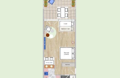 Oerlikon Apartment | New Studio with Sunny Terrace & Air Condition