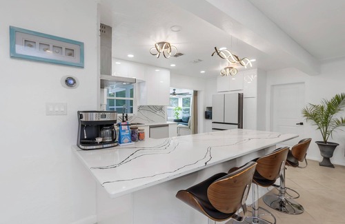 South Pinellas Community Council House | NEW! Tropical Paradise with Pool & Resort Style Backyard! 5 minutes to beach!