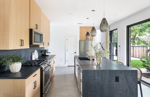 South Manchaca House | NEW Urban Oasis With Pool, High-End Finishes, & Privately Gated Property!