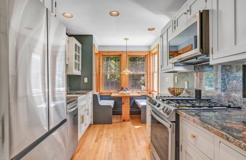 Woodstock House | NEW Vermont Luxury in Woodstock Village: Private Home, Pond & Mountain Views