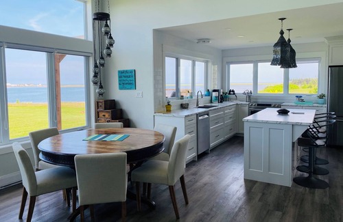 Anglo Rustico House | New Waterfront Modern Home with 180 degree views over Rustico Bay!