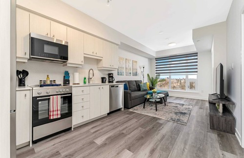 Kitchener Apartment | Newly Built Modern Condo w Balcony & City Views