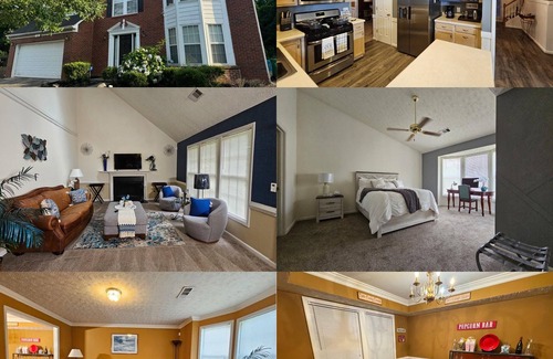 Stone Mountain House | NFL House – 1Train Ride Away-7Min to Train Station, 8-Guests, 4-BRDs, Game Room
